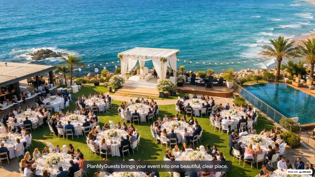 תצוגה מקדימה מסרטון הסיור במערכת PlanMyGuests